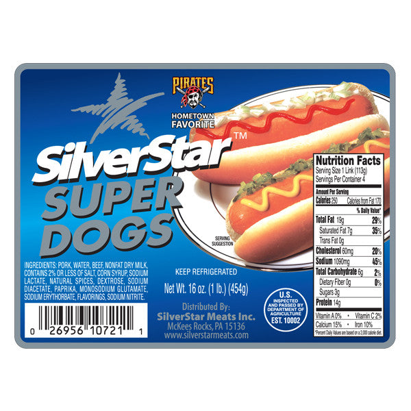 Super Dog (Skinless) - 1 lb package (4/pkg)